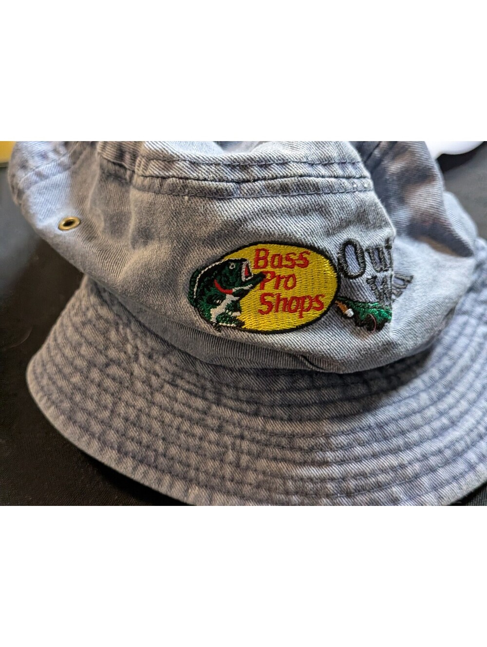 Bass Pro Shops Outdoor Denim Bucket Hat Size M 100% Cotton Fishing Hat